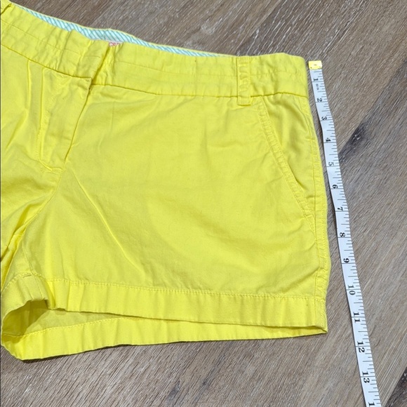 J. Crew Size 6 Yellow Bermuda Shorts Tailored Cotton Blend - Picture 4 of 10